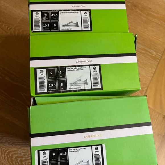 Cariuma Oca Low Canvas Sneakers, 3 NWT Pairs in Blue, Grey, and Tan size 10.5 - Picture 6 of 6